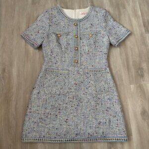 NIWIY Chanel Style/Inspired Tweed Dress - M